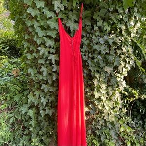 Red wrap dress polka dot maxi ❤️ Valentine’s Day